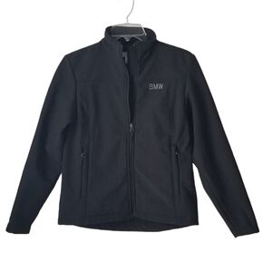 Women's Black Fleece Lined BMW Embroidered Jacket Size XS